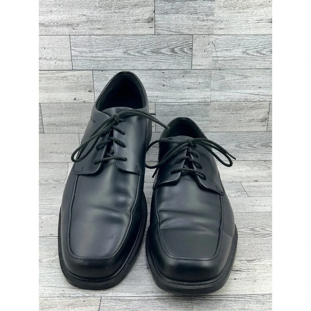 Rockport Men Hydro-Shield Waterproof Black‎ Leather Bicycle Toe Oxfords Size 12M